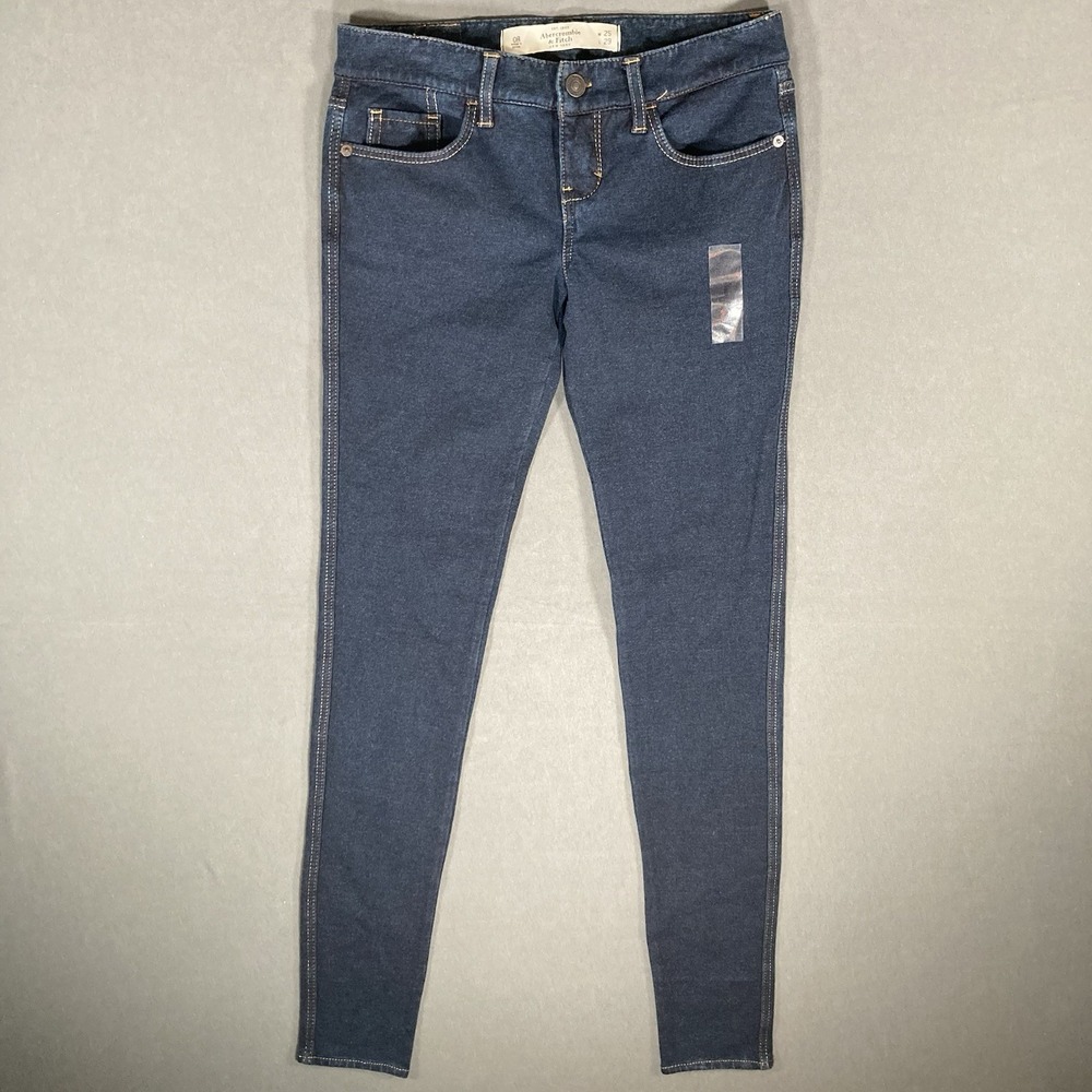 Abercrombie & Fitch Legging Jeans Womens Size 17/62Y Dark Wash Stretch Denim New